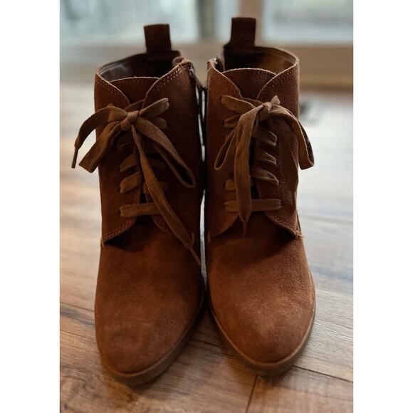 Dolce Vita Brown Seiko Suede Lace Up Ankle Booties Size 9 Fall Autumn Women’s - Picture 3 of 8